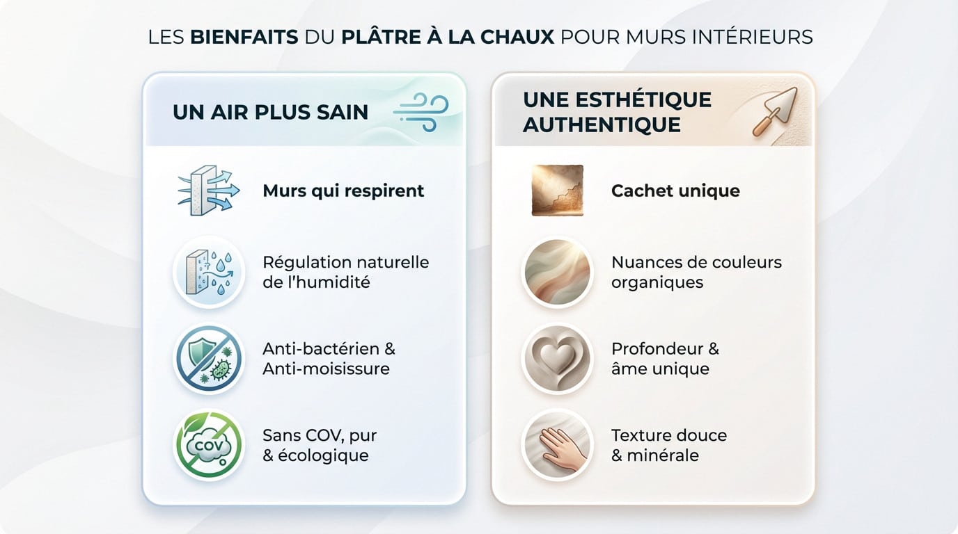 Mur de salon rénové avec un enduit à la chaux intérieur beige