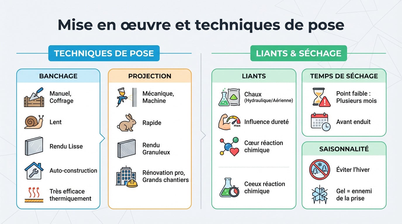 Application du béton de chanvre sur un chantier de construction