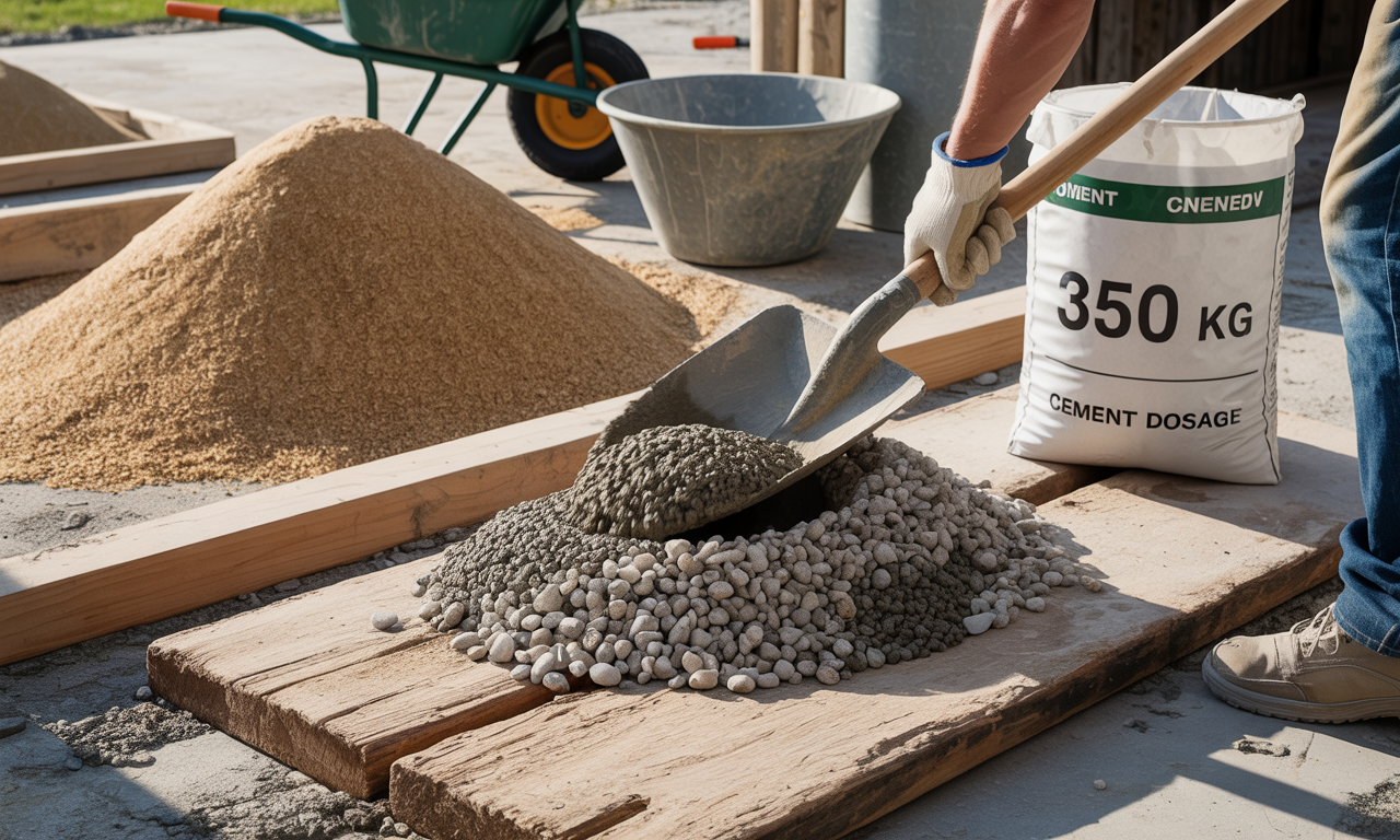 découvrez comment doser un béton à 350 kg avec les proportions idéales de sable et de gravier, ainsi que les pièges à éviter pour un mélange parfait et durable.