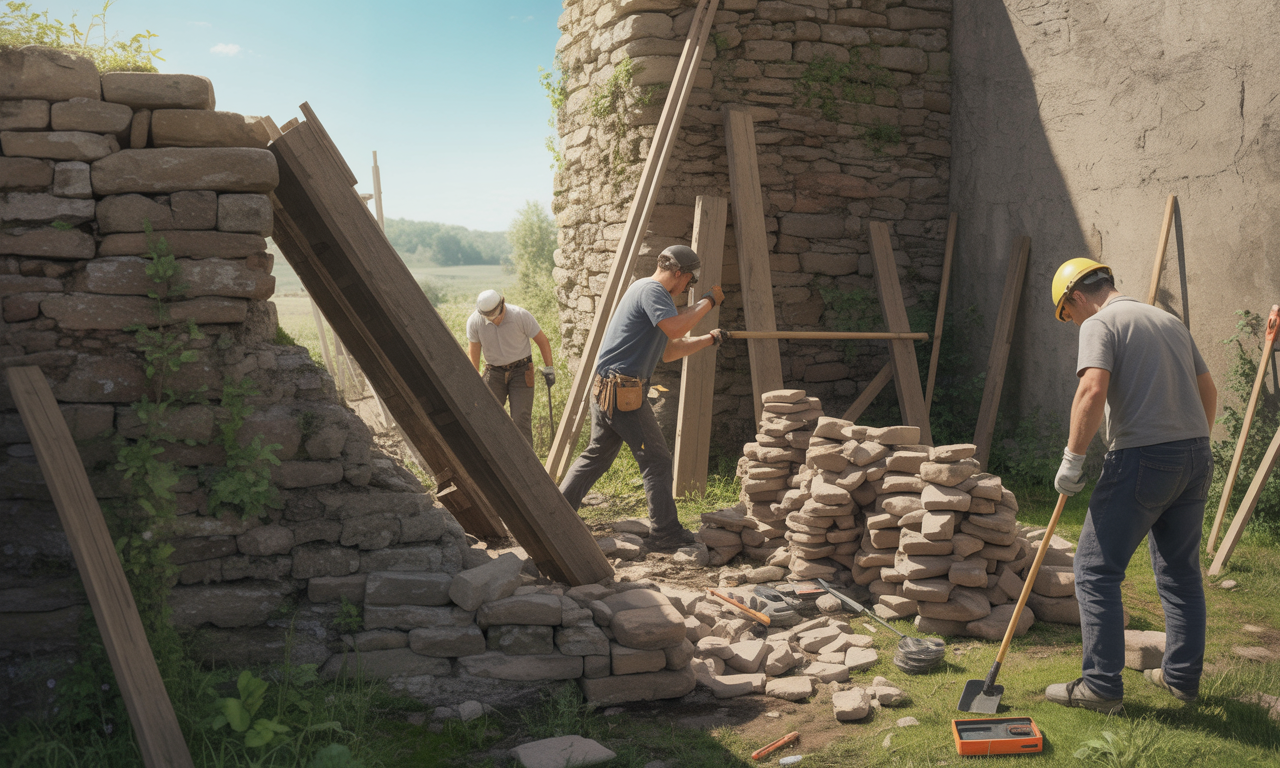 découvrez les étapes essentielles pour stabiliser un mur en pierres penché et éviter son effondrement. guide pratique pour sécuriser et renforcer vos murs anciens.