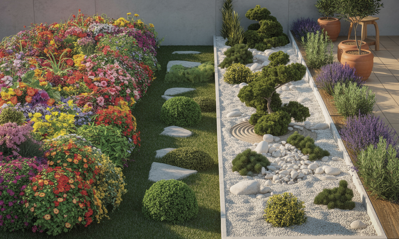 découvrez une variété de styles de massifs de jardin, du fleuri éclatant au design moderne, en passant par des ambiances zen et méditerranéennes, pour sublimer votre extérieur.