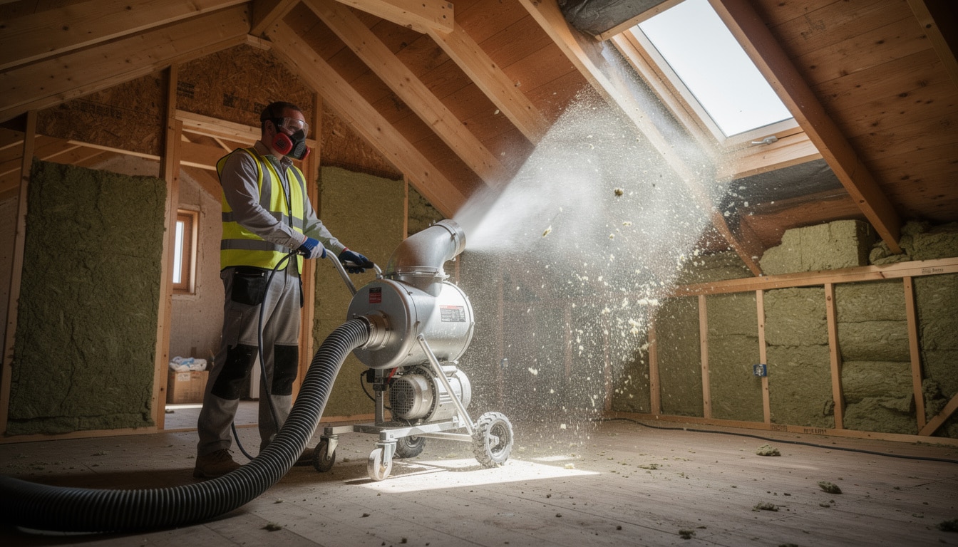 louez un souffleur de laine de roche pour une isolation rapide, efficace et fiable de vos combles et murs. simple d'utilisation et disponible à petit prix.