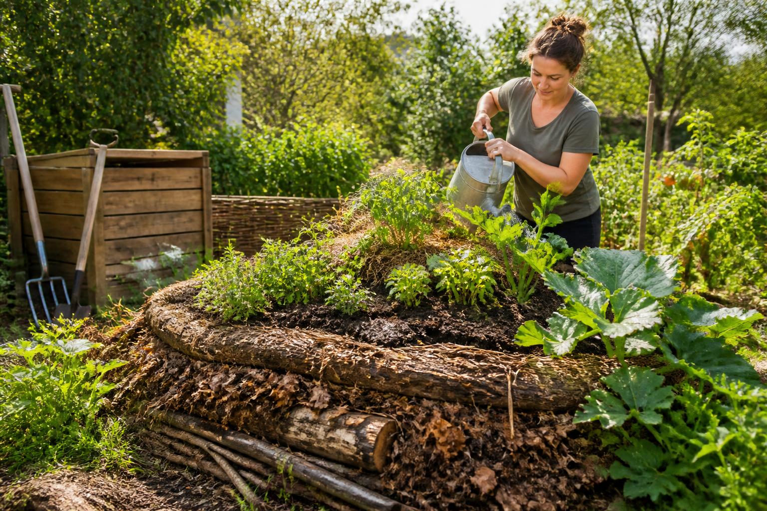 apprenez à créer et entretenir une butte de permaculture chez vous pour un jardin durable, écologique et productif toute l'année.