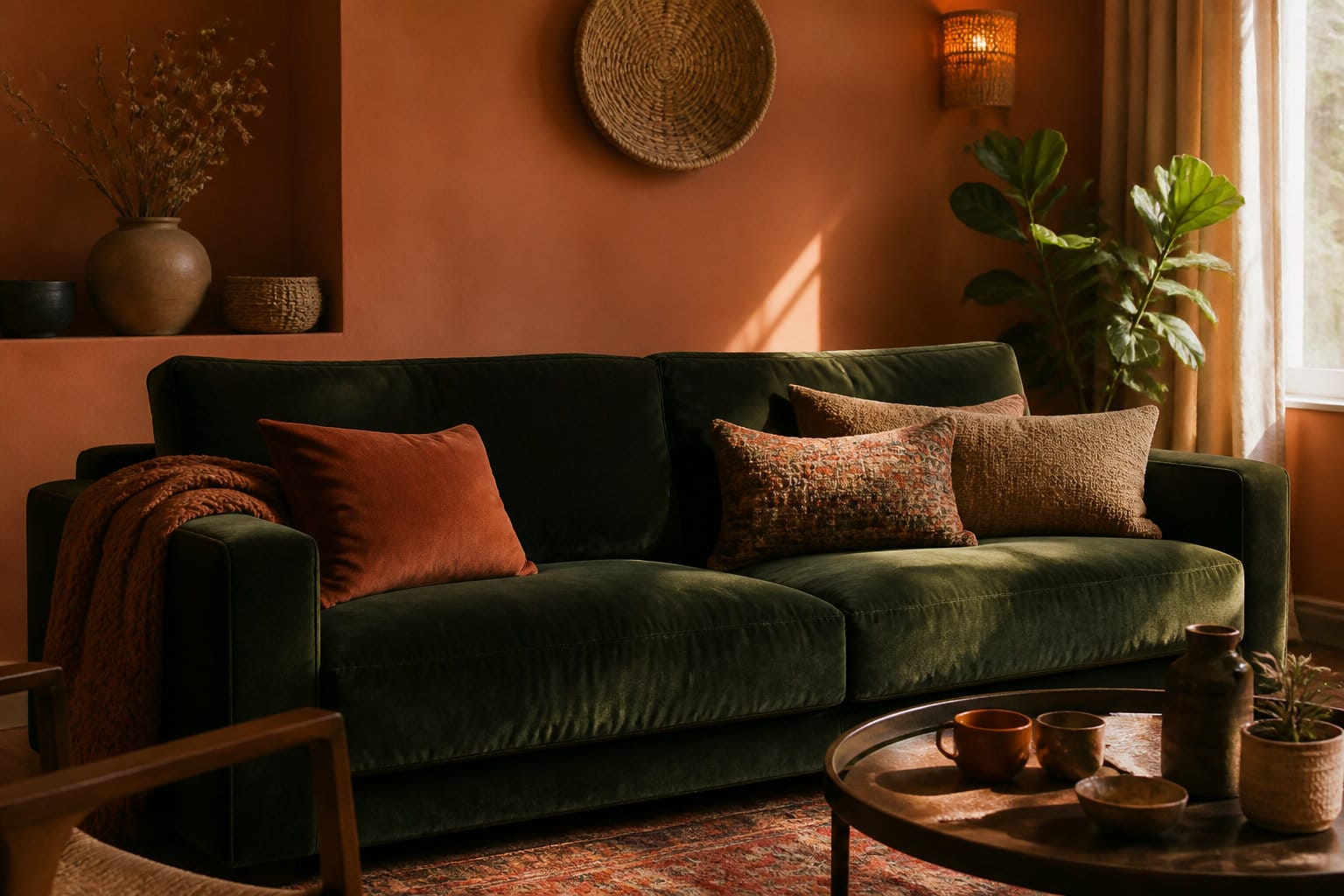 Palette chromatique et matières nobles pour une déco hiver chaleureuse